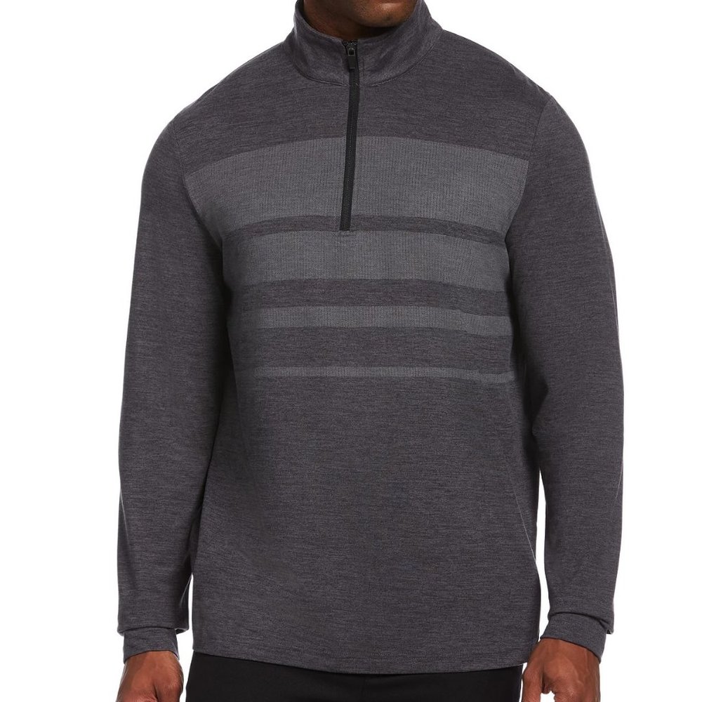 PGA Tour Men's Large Gray Pullover 1/4 Zipper WR Sweatshirt - New with Tags